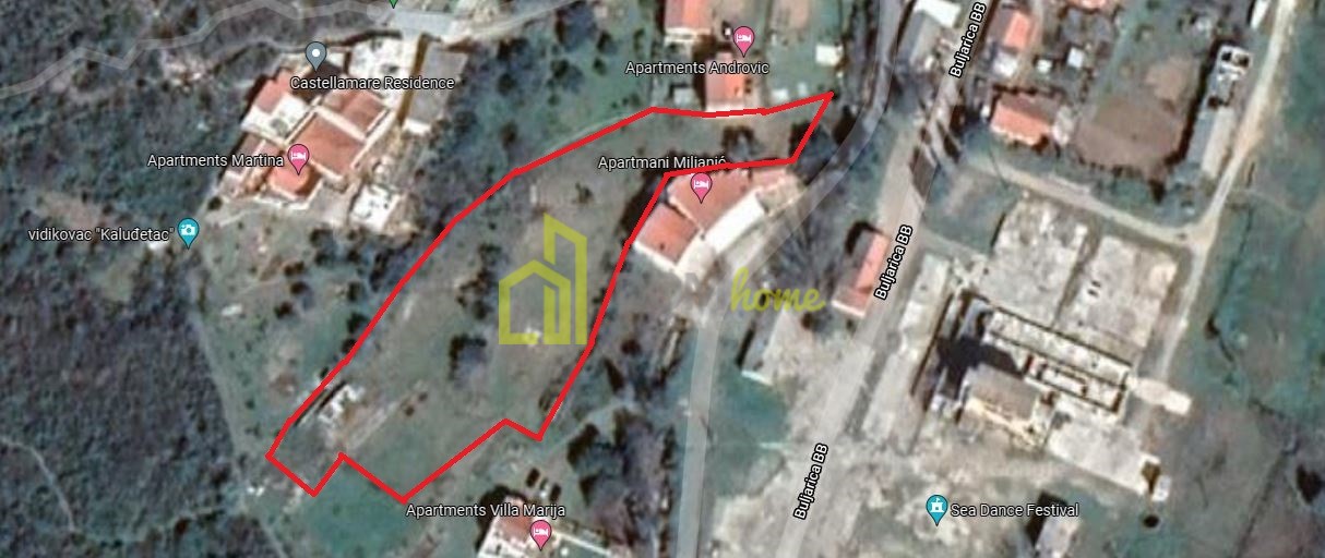 Urbanizovan plac 5870m2, Buljarica